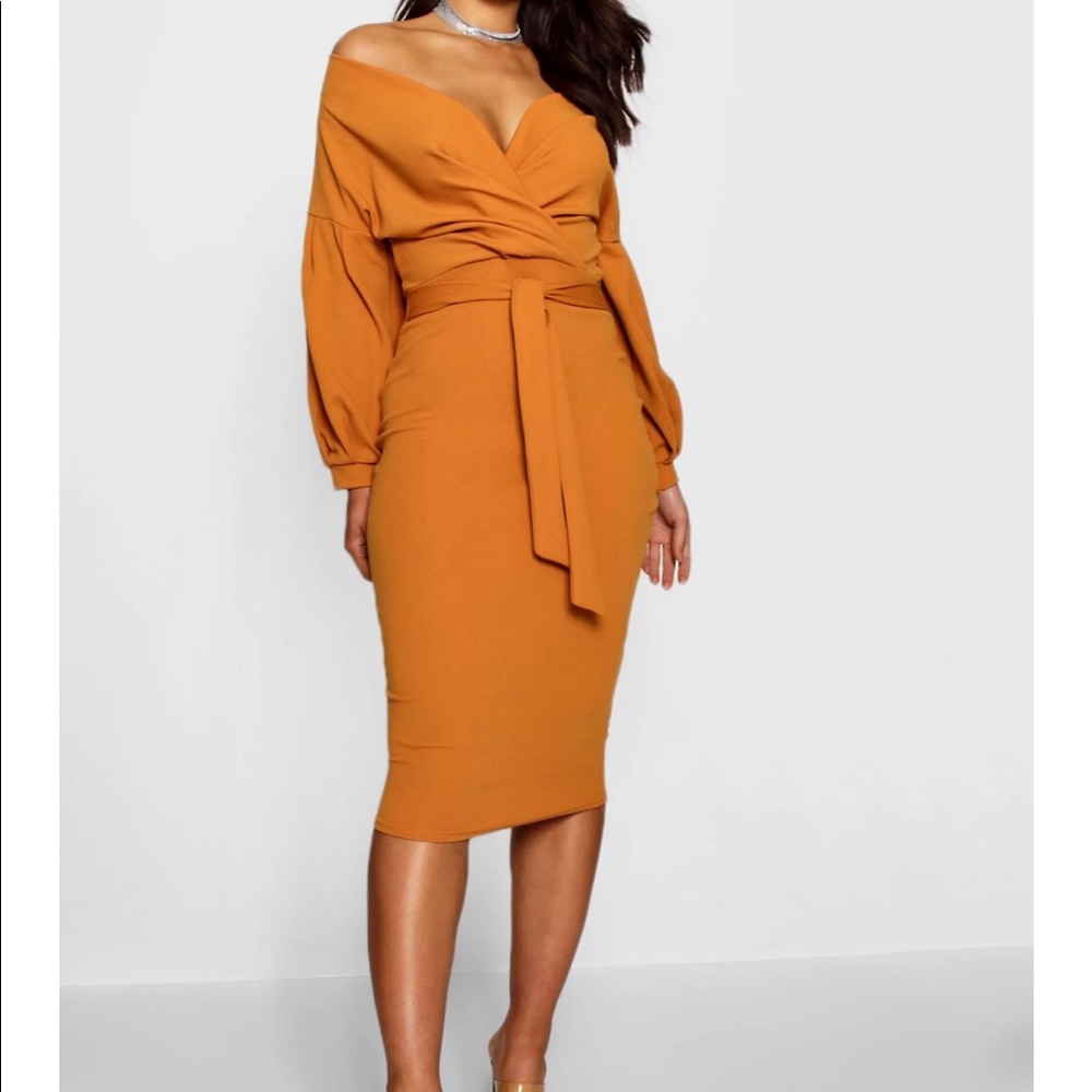 Boohoo wrapped dress